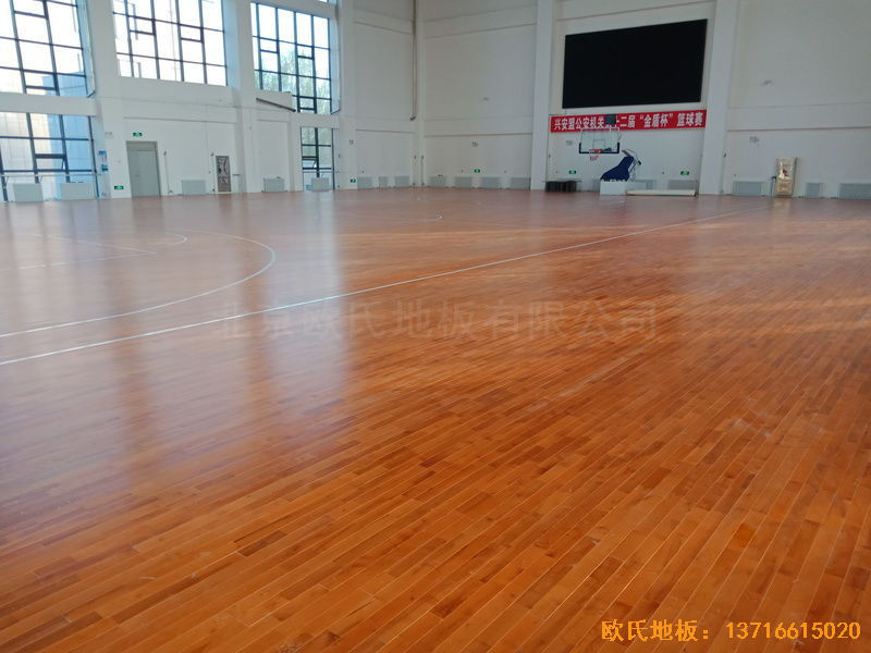 烏蘭浩特興安盟公安局運(yùn)動地板施工案例