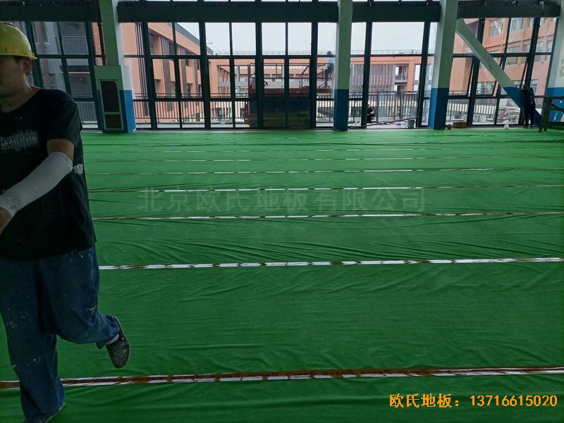 江蘇宿遷富民路學(xué)校體育木地板鋪設(shè)案例