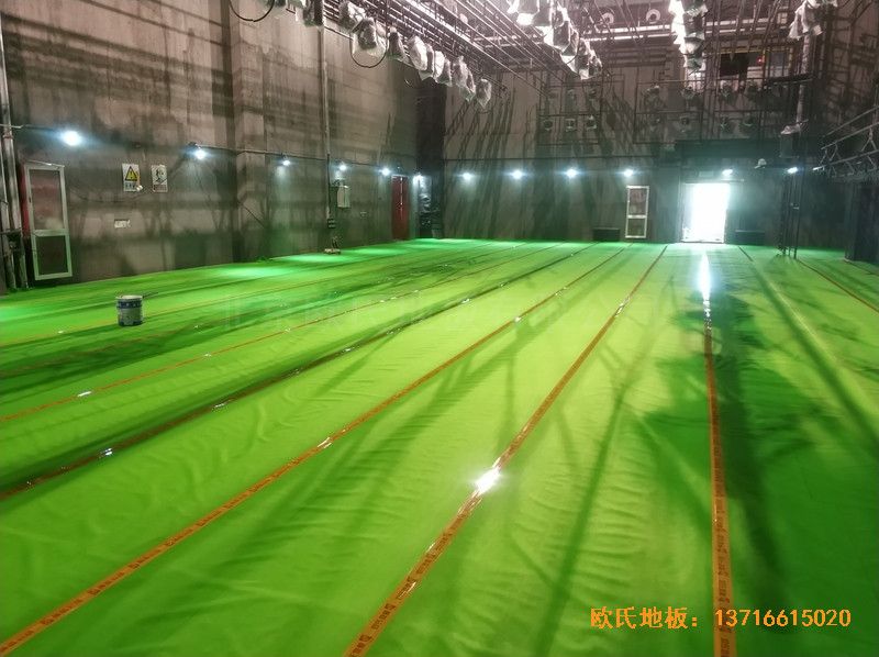 杭州職工之家舞臺體育地板安裝案例2