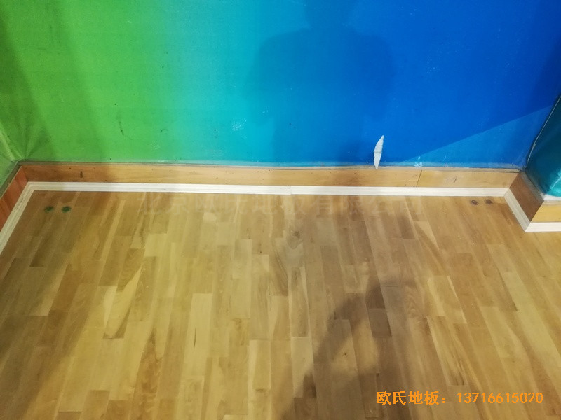 贛州體育館運動地板施工案例0