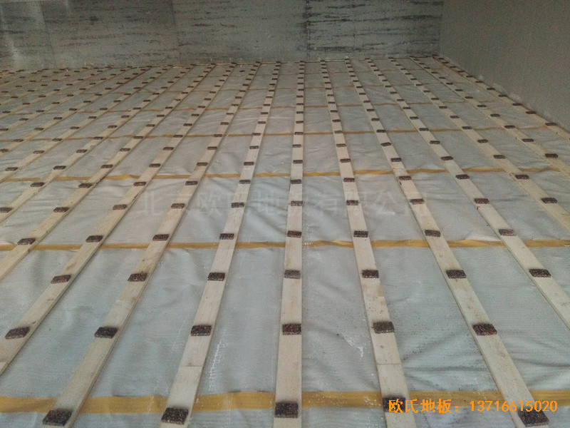 臨沂飛天舞蹈學(xué)校體育地板鋪裝案例1