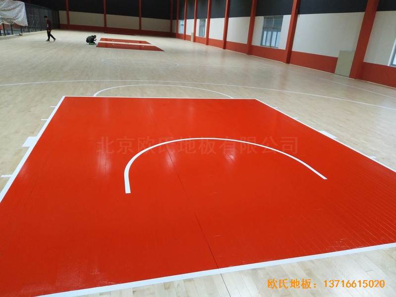 江蘇南通如東縣藍球樂園體育地板鋪設案例0