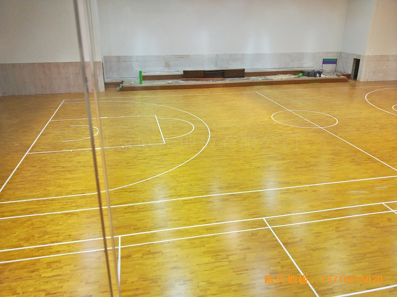 江蘇宿遷消防支隊(duì)籃球館體育地板鋪設(shè)案例4