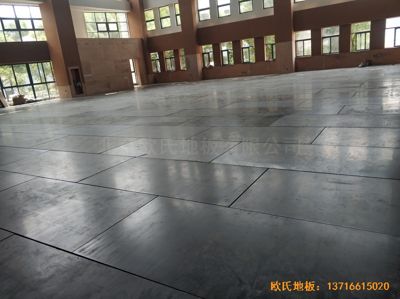 江蘇常州同濟中學運動館運動木地板鋪設案例2