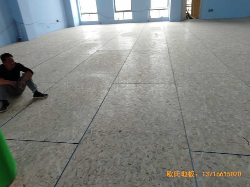 烏蘭察布富力文體中心體育木地板安裝案例2