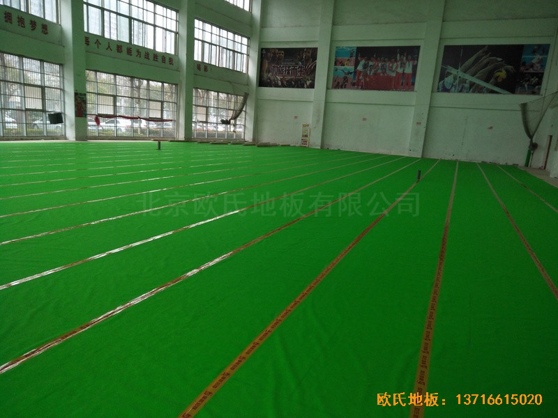 江蘇沭陽如東實驗學校運動館體育木地板鋪裝案例4