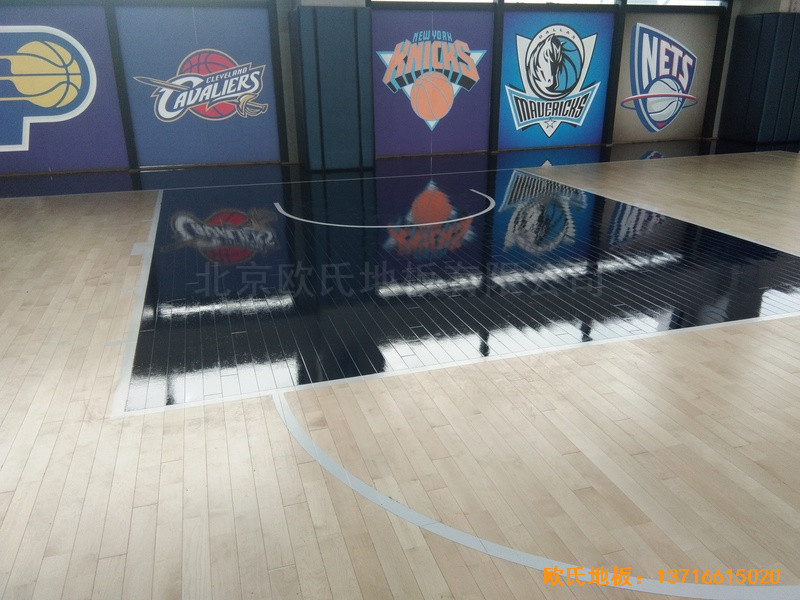 浙江寧波東體籃球館運動木地板鋪裝案例4