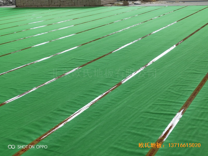 溫州消防特勤大隊(duì)籃球館運(yùn)動(dòng)地板鋪設(shè)案例1