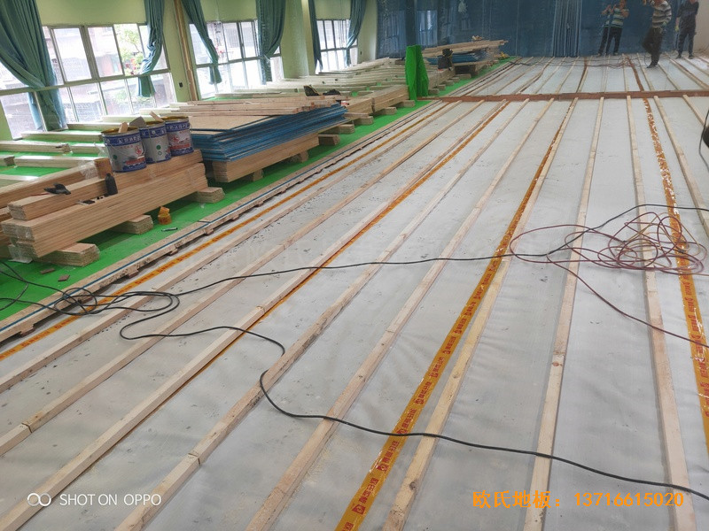 湖南邵陽自來水公司運(yùn)動館體育地板鋪裝案例2