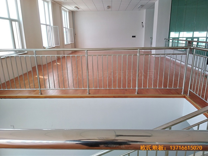 甘肅酒泉運動場所體育木地板施工案例3