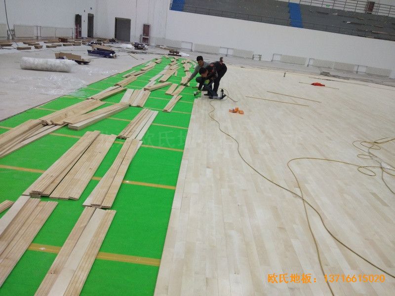 鹽池體育館體育地板安裝案例2