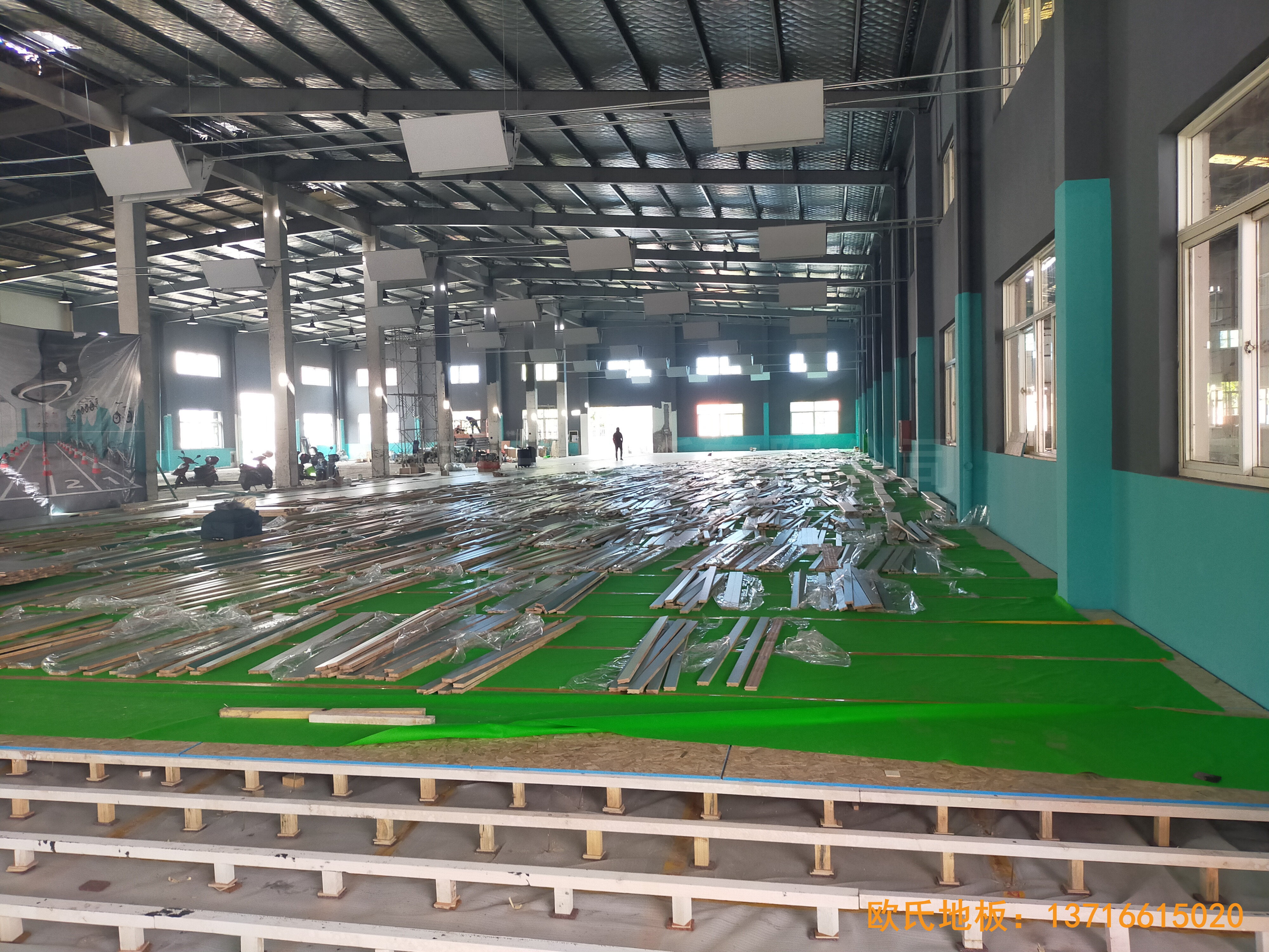 紹興柯橋群賢198文創(chuàng)園體育木地板鋪裝案例2