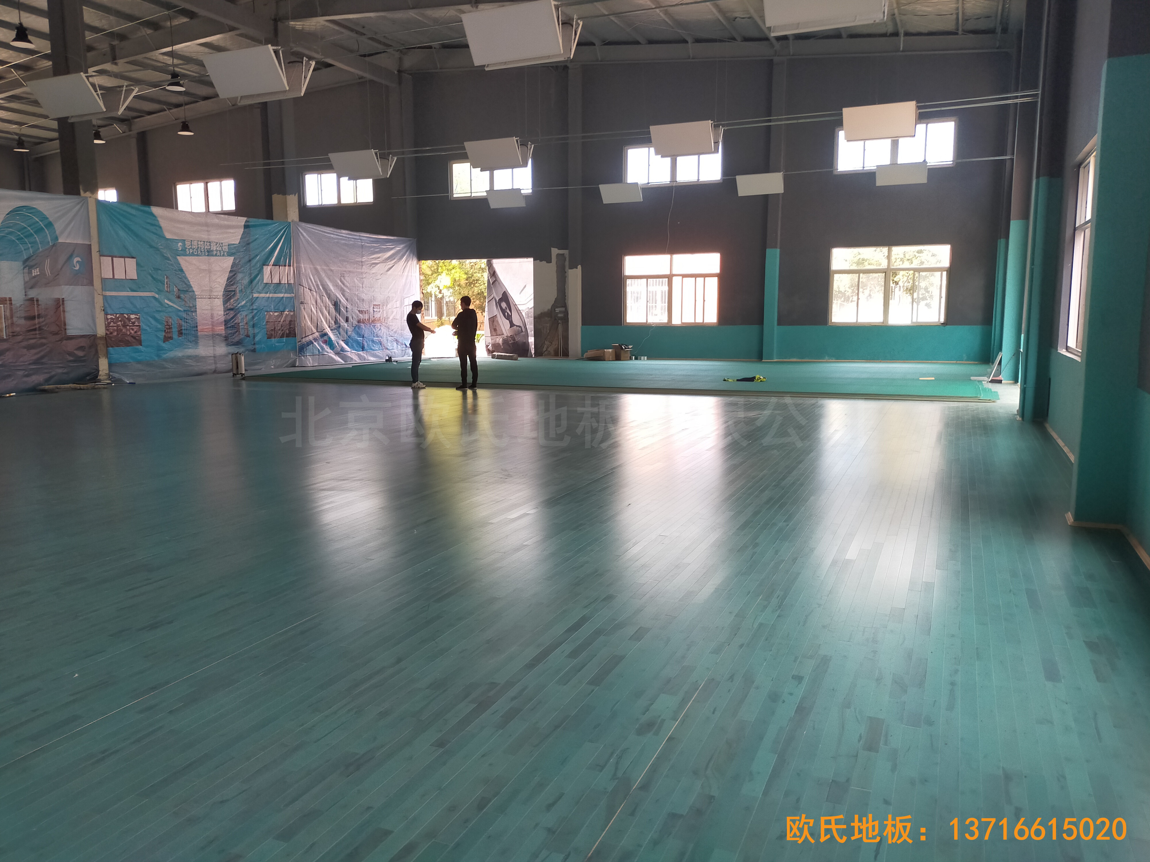 紹興柯橋群賢198文創(chuàng)園體育木地板鋪裝案例4