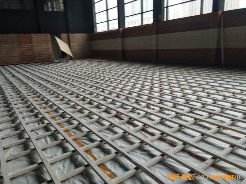 長沙萬科金域行業(yè)體育館體育木地板鋪設(shè)案例1