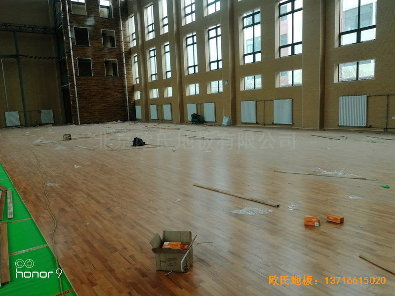 青海西寧大通消防大隊(duì)籃球館體育地板鋪裝案例2
