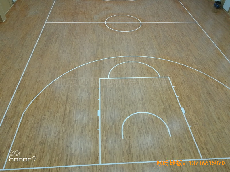 青海西寧大通消防大隊(duì)籃球館體育地板鋪裝案例3