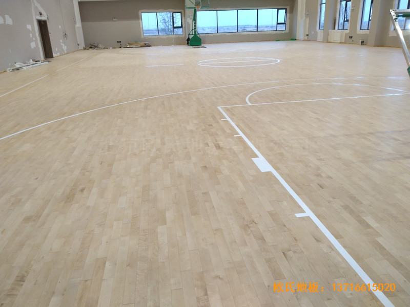 內蒙古通遼富力城籃球館體育地板鋪裝案例4