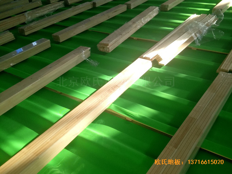 圖們鐵路運(yùn)動館運(yùn)動地板施工案例2