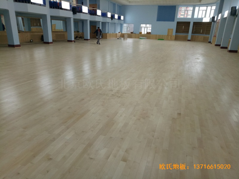 圖們鐵路運(yùn)動館運(yùn)動地板施工案例4