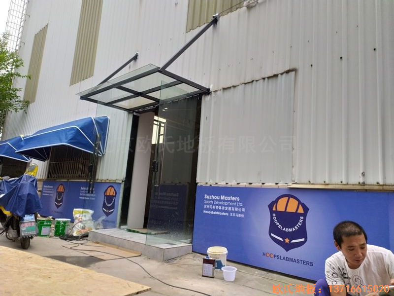 江蘇昆山市博瑞祥汽車一站服務(wù)運動地板施工案例