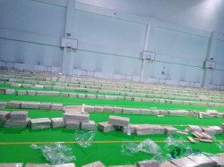 學(xué)校俄勒岡松舞臺(tái)運(yùn)動(dòng)地板施工流程